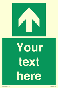 Safe condition Custom arrow up sign